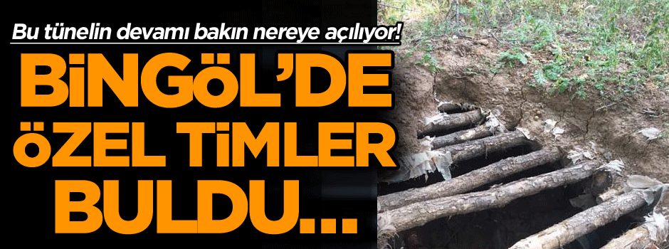 Bingöl’de özel timler buldu… Bu tünelin devamı bakın nereye açılıyor!