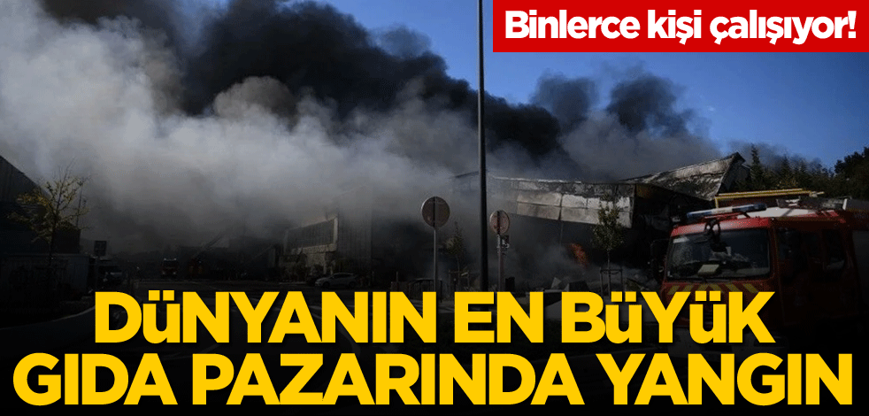 Binlerce kişi çalışıyor! Dünyanın en büyük gıda pazarında yangın