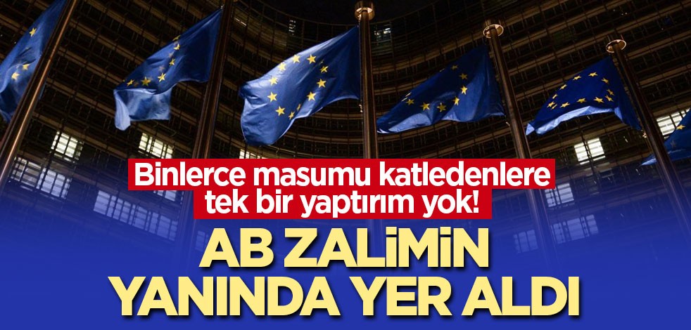 Binlerce masumu katledenlere tek bir yaptırım yok! AB, zalimin yanında yer aldı