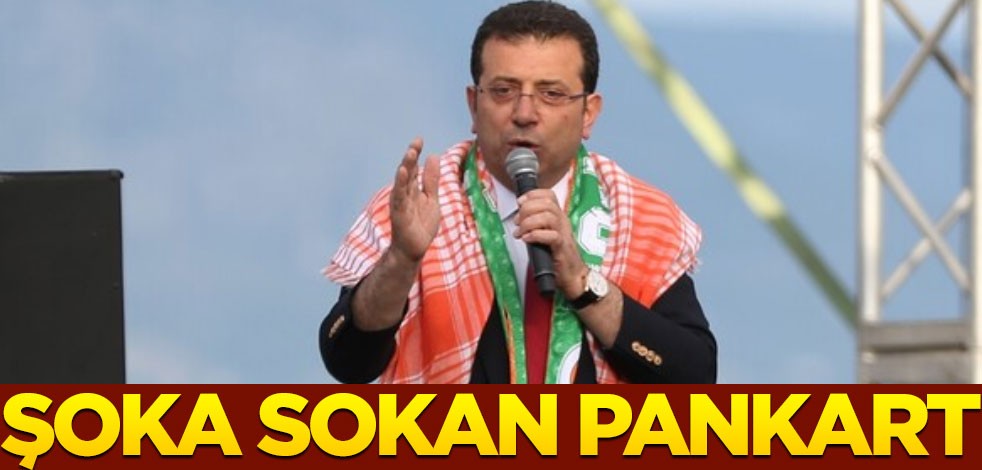 Bir avuç kalabalık toplayan İmamoğlu'nu dumura uğratan pankart!