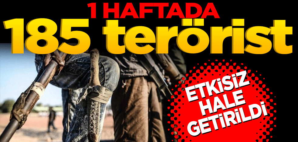 Bir haftada 185 terörist etkisiz hale getirildi