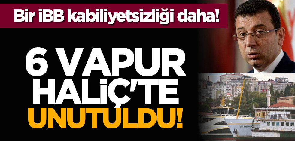 Bir İBB kabiliyetsizliği daha! 6 vapur Haliç'te unutuldu!