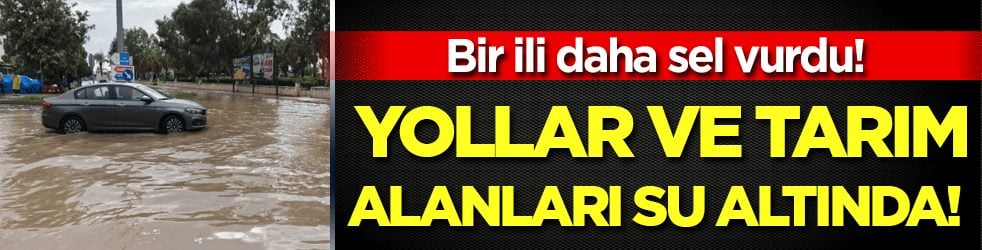 Bir il daha sel vurdu: Yollar ve tarım alanları sular altında!
