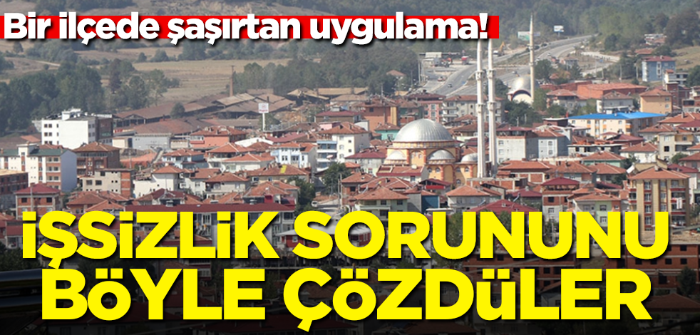 Bir ilçede şaşırtan uygulama! İşsizlik sorunu böyle çözdüler