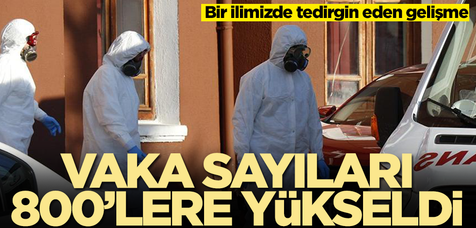 Bir ilimizde tedirgin eden koronavirüs gelişmesi! Vaka sayıları 800'lere yükseldi