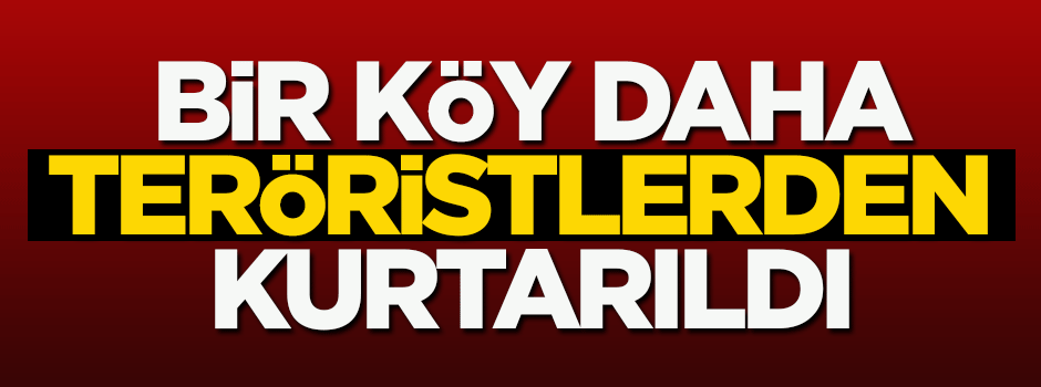 Bir köy daha teröristlerden kurtarıldı