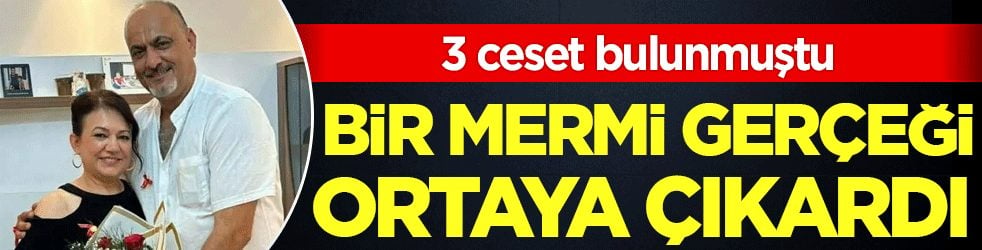 Bir mermi gerçeği ortaya çıkardı! 3 cesedin sırrı ortaya çıktı!