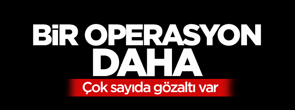 Bir operasyon daha: Çok sayıda gözaltı var