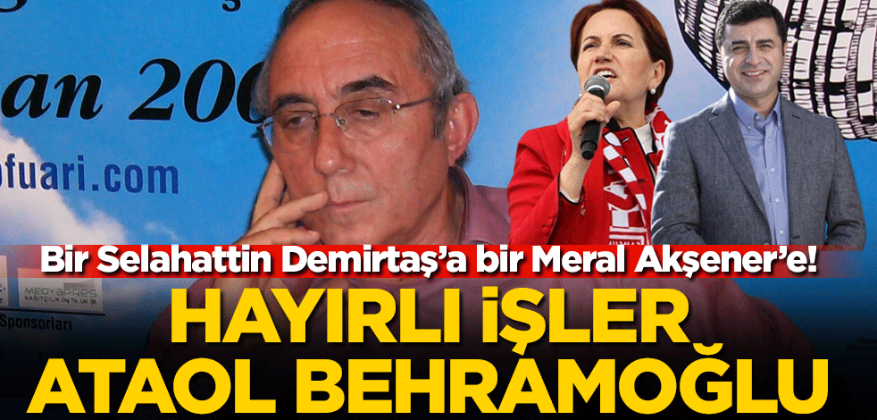 Bir Selahattin Demirtaş’a bir Meral Akşener’e! Hayırlı işler ataol Behramoğlu