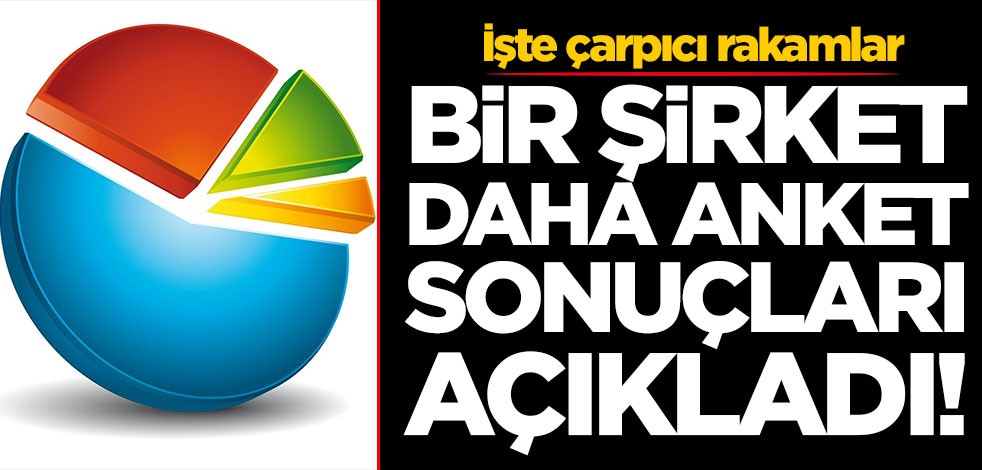 Bir şirket daha anket sonuçlarını açıkladı! İşte çarpıcı rakamlar