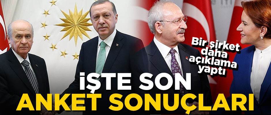Bir şirket daha anket sonuçlarını açıkladı! İşte ittifakların oy oranı