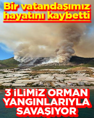 Bir vatandaşımız hayatını kaybetti 3 ilimiz orman yangınlarıyla savaşıyor