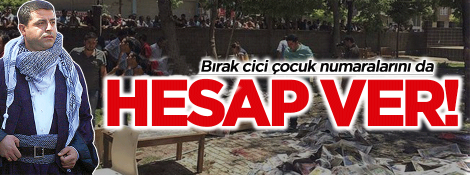 Bırak cici çocuk numaralarını da hesap ver Demirtaş!