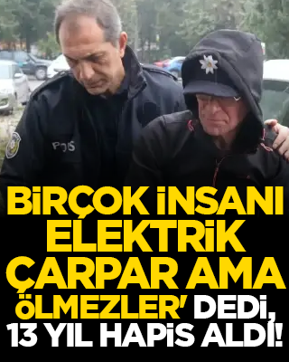 'Birçok insanı elektrik çarpar ama ölmezler' dedi, 13 yıl hapis aldı!
