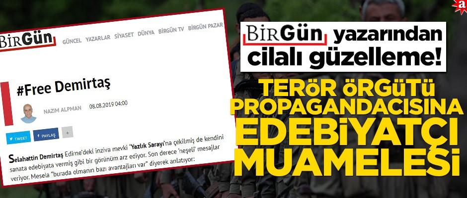 BirGün yazarından cilalı güzelleme! Terör örgütü propagandacısına edebiyatçı muamelesi