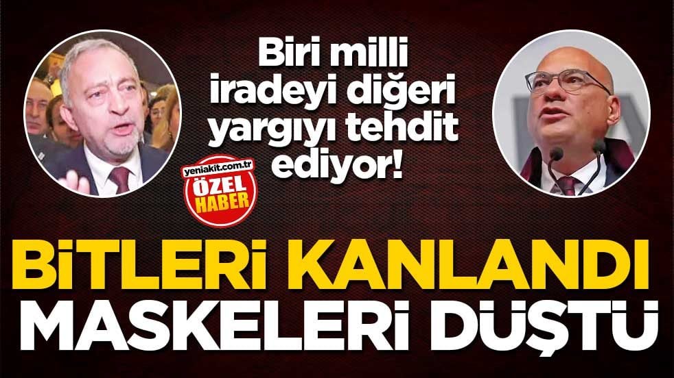 Biri milli iradeyi diğeri yargıyı tehdit ediyor! Bitleri kanlandı maskeleri düştü