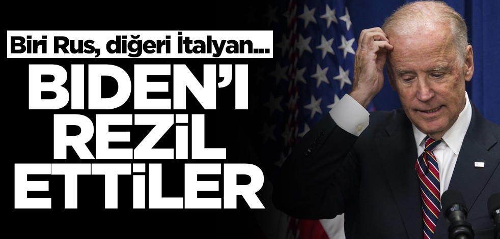 Biri Rus, diğeri İtalyan... Biden'ı rezil ettiler!