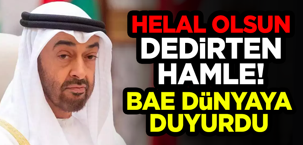 Birleşik Arap Emirlikleri Filistin hamlesini dünyaya duyurdu