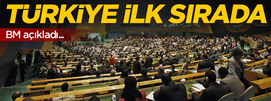 Birleşmiş Milletler (BM) açıkladı: İlk sırada Türkiye var