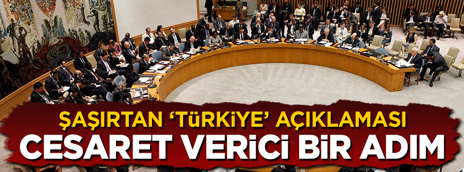 Birleşmiş Milletler'den flaş Türkiye açıklaması! Cesaret verici bir adım