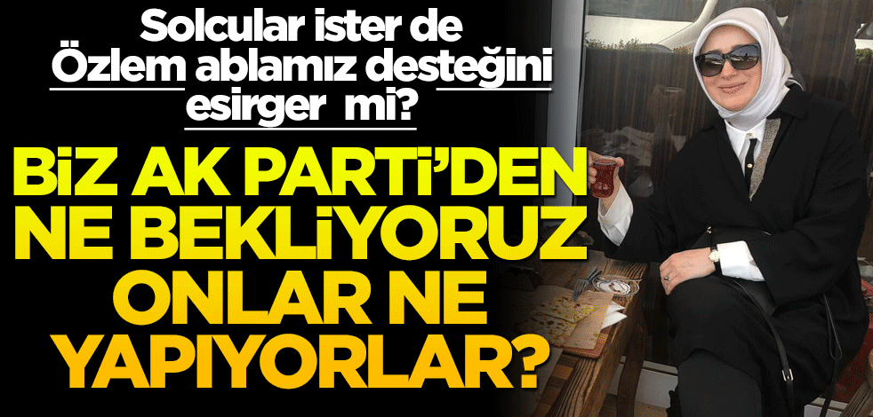 Biz AK Parti’den ne bekliyoruz, onlar ne yapıyorlar?