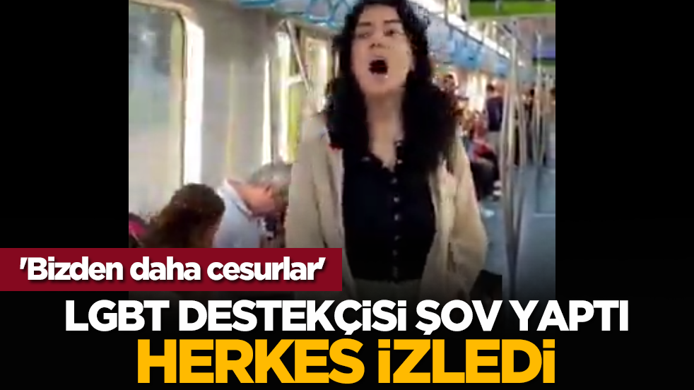 'Bizden daha cesurlar' Marmaray'da LGBT propagandası yapan kadına çevreden tek kelime edilmedi