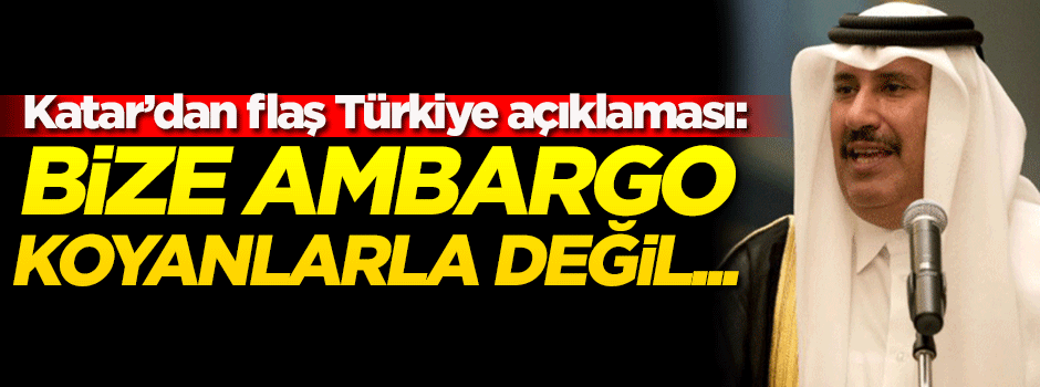 'Bize ambargo koyanlarla değil Türkiye ile çalışacağız'