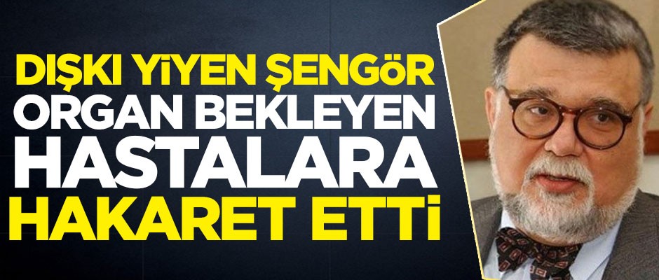 'B.k' yiyen Şengör, organ bekleyen hastalara hakaret etti