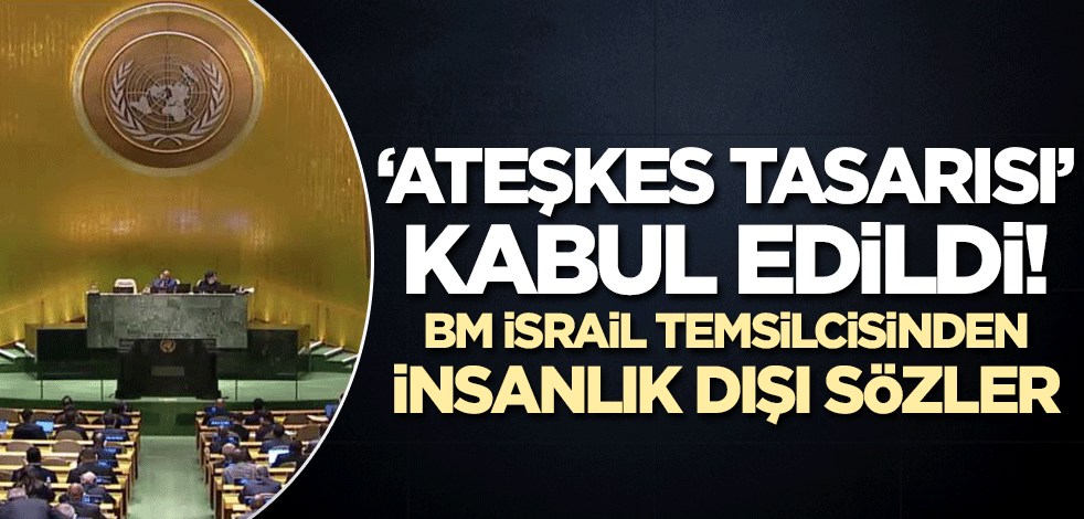 BM Genel Kurulu'nda 'ateşkes tasarısı' kabul edildi! İsrail temsilcisinden insanlık dışı sözler