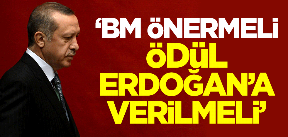 'BM önermeli, ödül Erdoğan'a verilmeli'