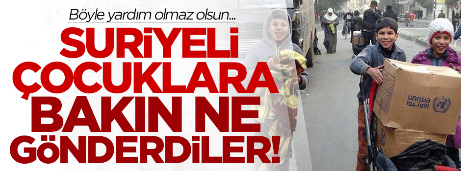 BM, Suriyeli çocuklara bakın ne gönderdi!