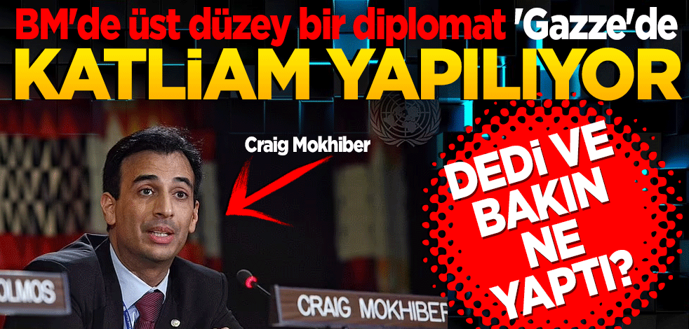 BM'de üst düzey bir diplomat 'Gazze'de katliam yapılıyor' dedi ve bakın ne yaptı?