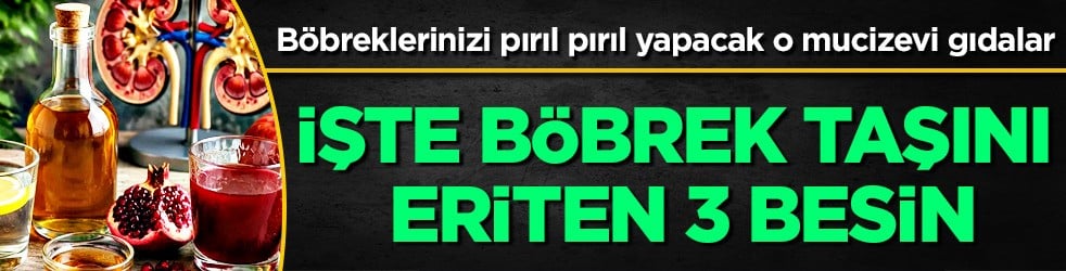 Böbrek taşını engellemeye yardımcı: Eriten 3 besin! Destek veriyor... Bir bakanın bir daha baktığı liste