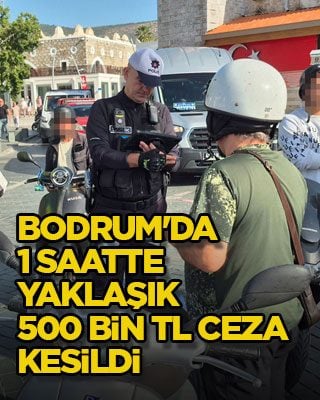 Bodrum'da 1 saatte yaklaşık 500 bin TL ceza kesildi