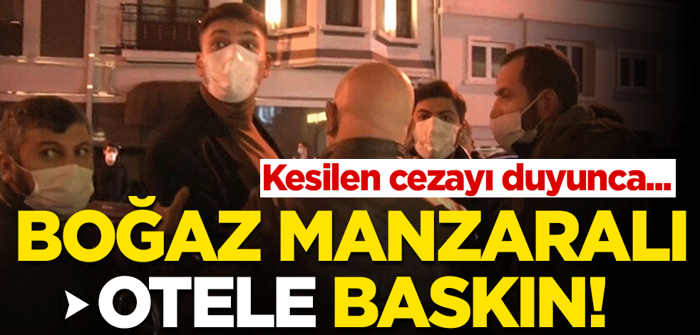 Boğaz manzaralı otelde eğlenceye baskın! Meyve ile saldırdılar