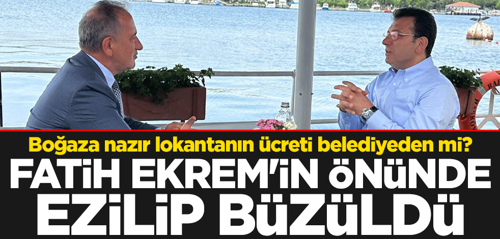 Boğaza nazır lokantanın ücreti belediyeden mi? Fatih Altaylı, Ekrem İmamoğlu'nun önünde ezilip büzüldü