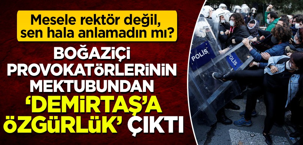 Mesele rektör değil, sen hala anlamadın mı? Boğaziçi provokatörlerinin mektubundan 'Selahattin Demirtaş'a özgürlük çıktı!