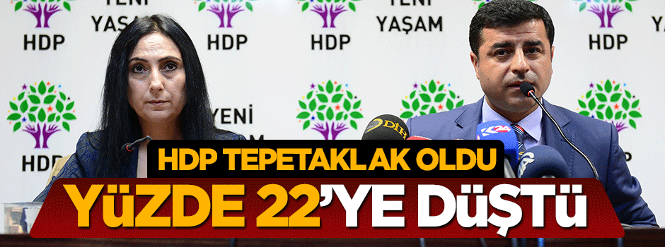 Bölgede HDP'ye verilen destek yüzde 22'ye düştü