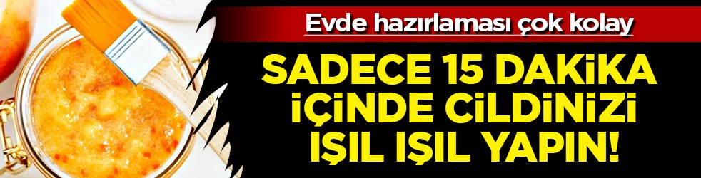Bölgeye sürün cildinizin parlaması için sadece 15 dakikada... İşte mucize tarif