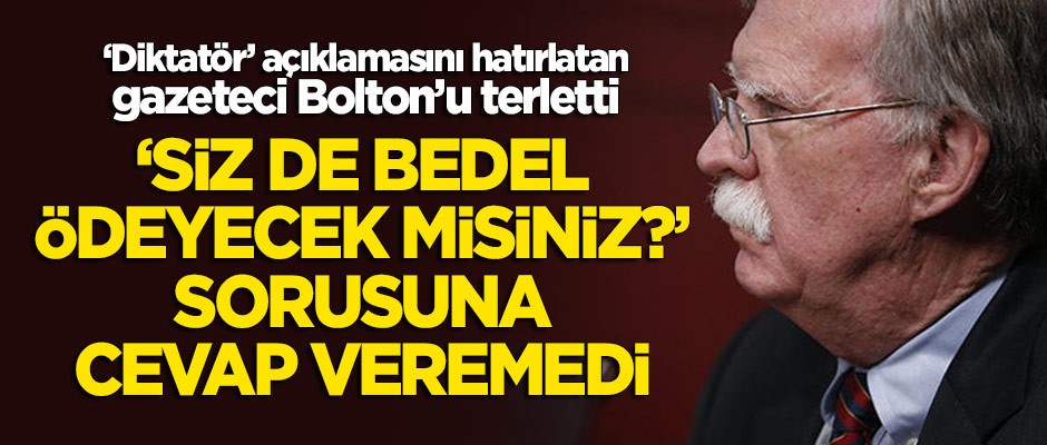 Bolton'a zor 'diktatör' sorusu! Cevap veremedi