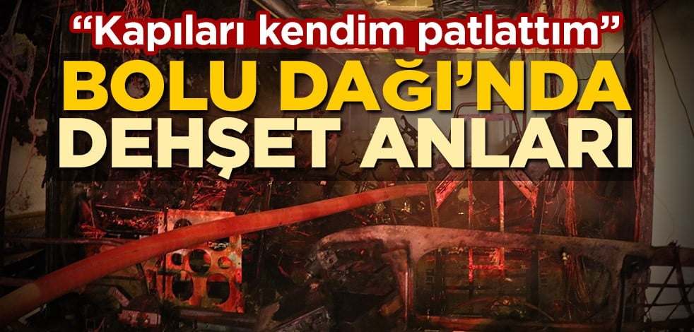 Bolu Dağı'nda dehşet anları! Cenaze taşıyan otobüs alevlere teslim oldu