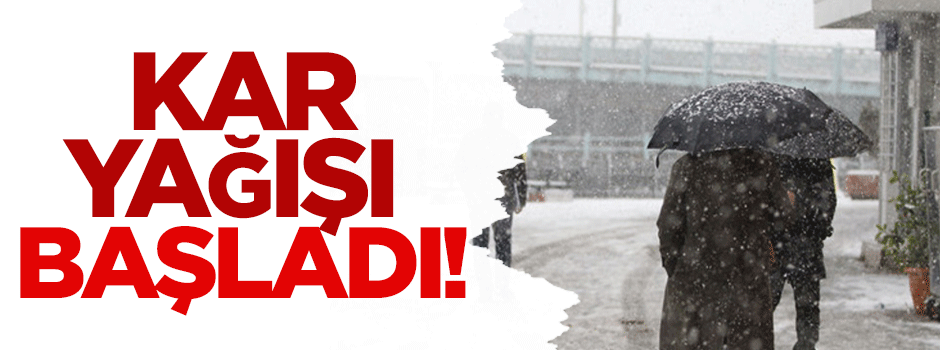 Bolu'da kar yağışı başladı