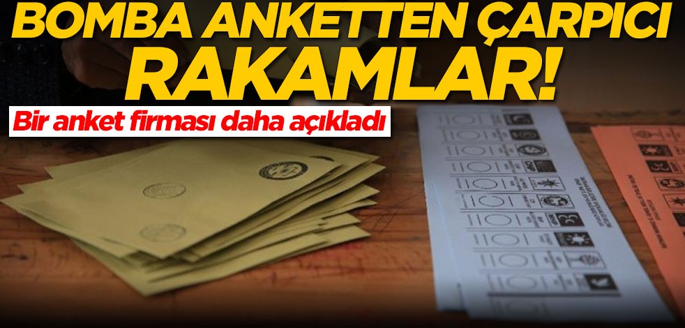 Bomba anketin sonuçlarını açıkladılar! İşte partilerin oy oranları
