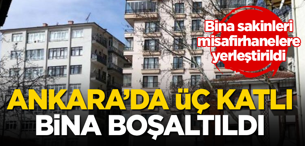 Boşaltılan binanın sakinleri, misafirhanelere yönlendirildi