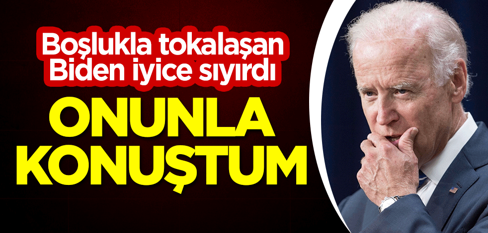Boşlukla tokalaşan Biden iyice sıyırdı: Onunla konuştum