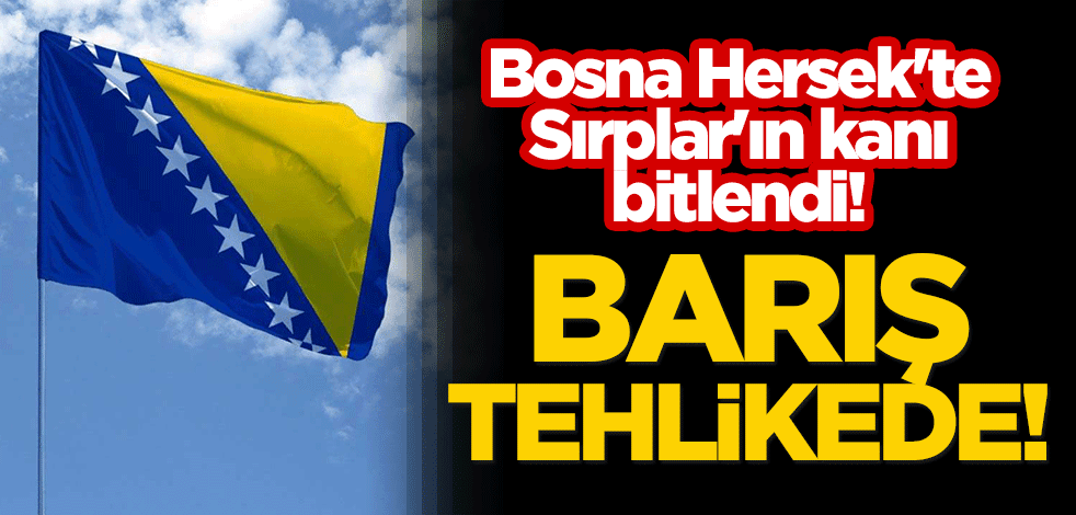 Bosna Hersek'te Sırplar'ın kanı bitlendi! Barış tehlikede