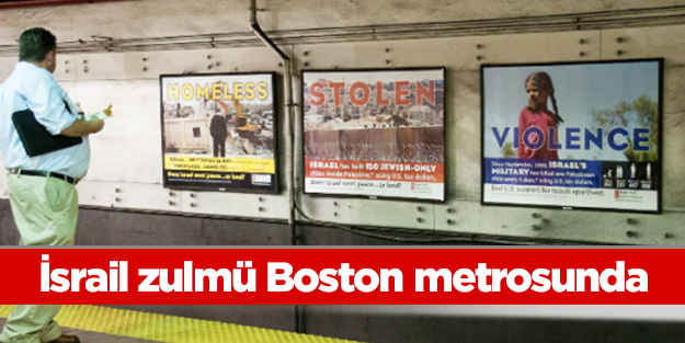 Boston Metrosunda İsrail zulmü