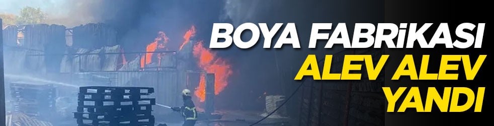 Boya fabrikası alev alev yandı