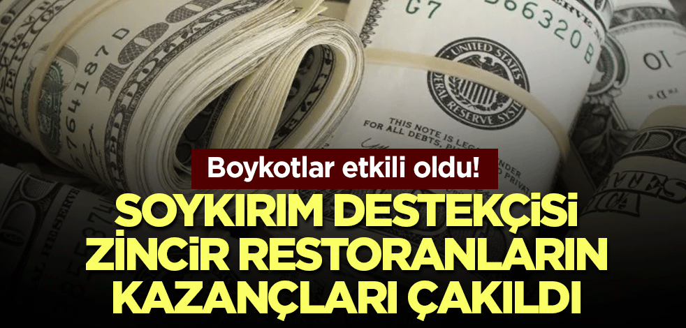 Boykotlar etkili oldu! Soykırım destekçisi zincir restoranların kazançları çakılıyor