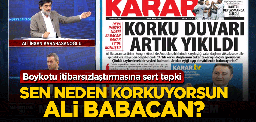 Boykotu itibarsızlaştırmasına sert tepki: 'Çocukça şeyler' ise sen niye korkuyorsun Ali Babacan?